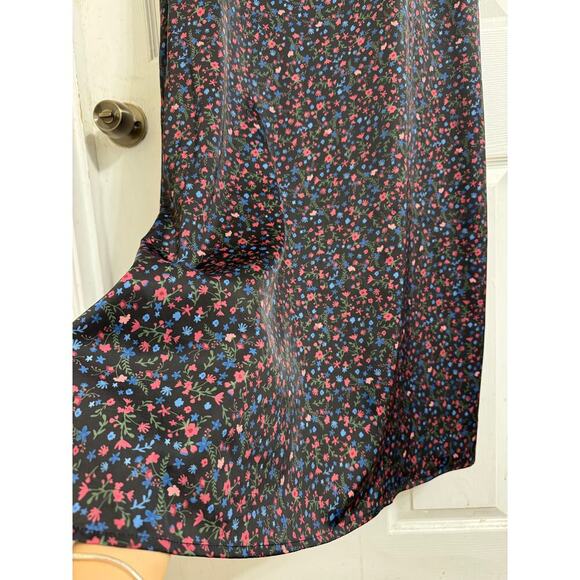 Eloquii Floral Print Lace Up midi Dress. Size 16 - Picture 3 of 8